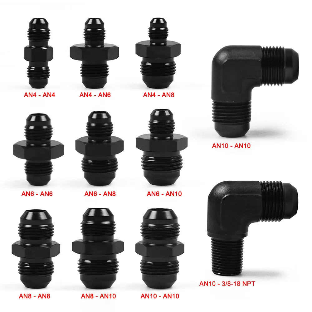 

Aluminum Straight AN Flare Male to NPT Pipe Adapter Hose Fitting Bare Thread Straight Fuel Oil Air Hose Fitting Male Adapter