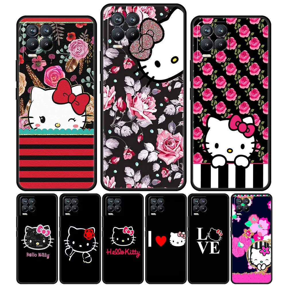

Case Cover for Realme 8 Pro 6 7 9 8i 9i C3 C11 C15 C21 C21y C25y GT XT Neo2 Neo3 C35 Capa Full Hello Kitty Flower Red Cool