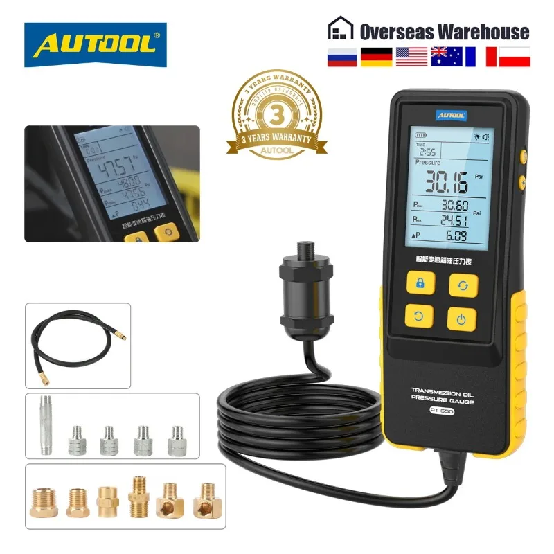 

Автомобильный прибор для измерения давления трансмиссии AUTOOL PT650, 0-426