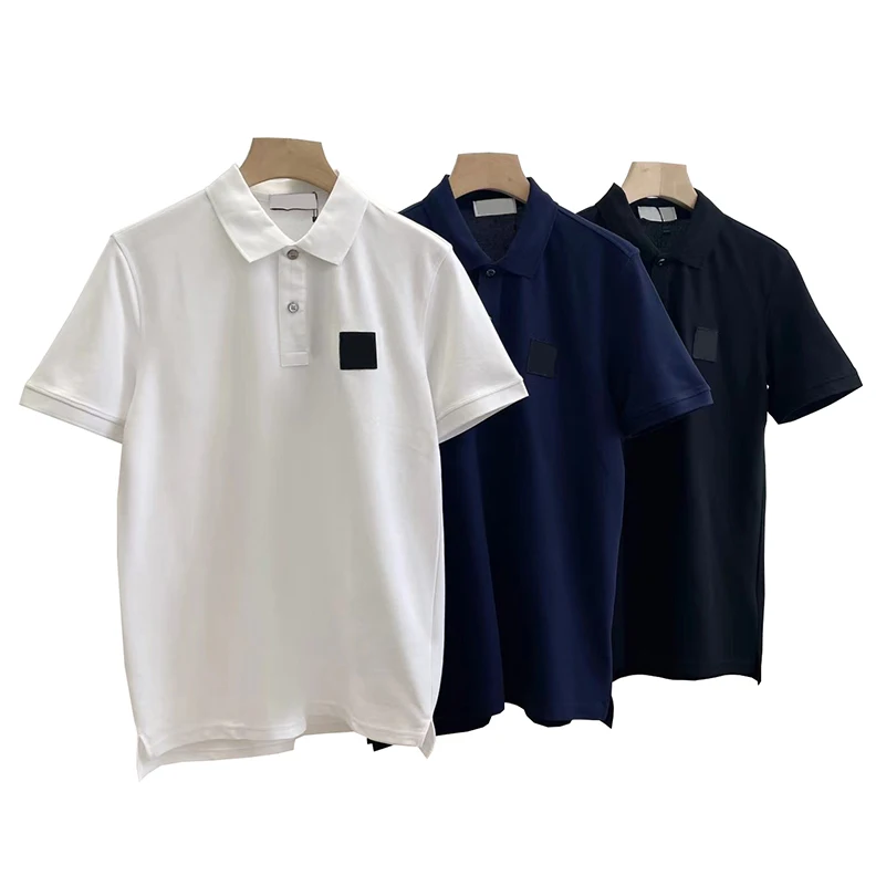 

Polo Short-Sleeved T-Shirt Men Clothing Knitted Summer Embroidered Turn-Down Collar Breathable Teckwear Streetwear MA497
