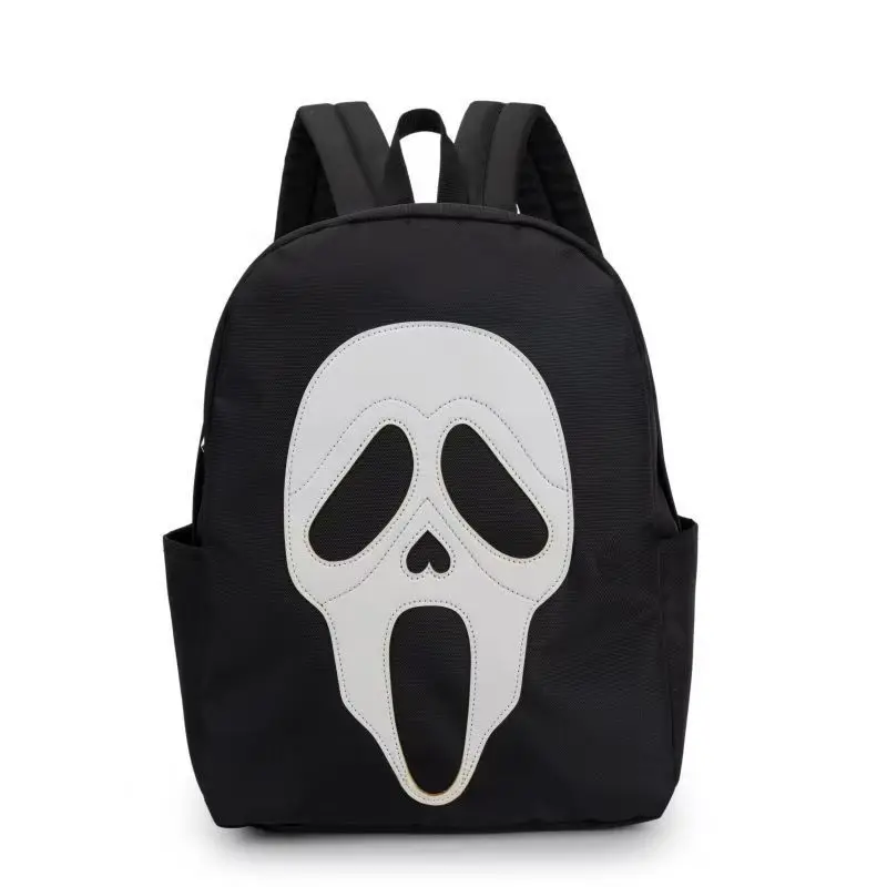 Детский рюкзак для Хэллоуина черно-белый школьный