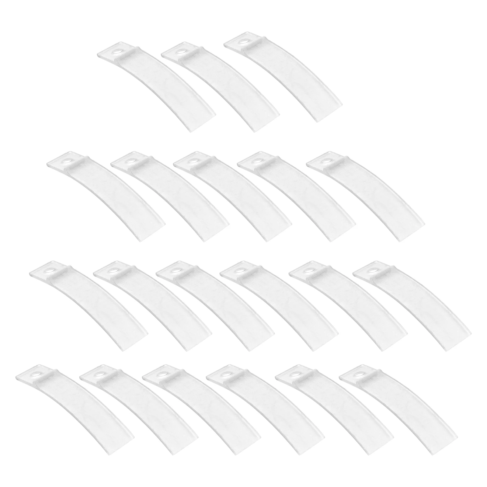 

20pcs Bottom Repair Durable With Screws Clear Non Slip Rectangle Drawer Stop Plastic For Furniture Fixing Tool Easy Install