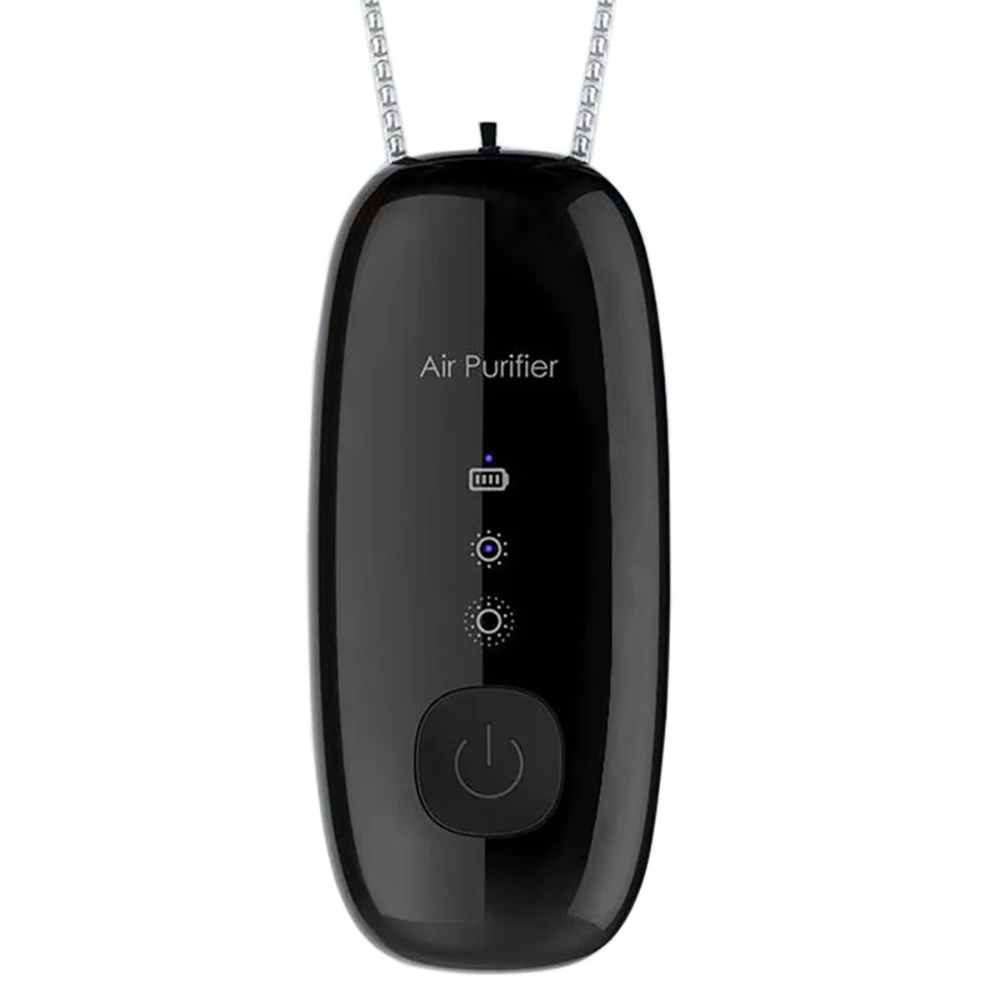 

280 Million Negative Ion Generator Personal Wearable Mini Portable 720MAh Battery Necklace Hanging Neck Purifier Black
