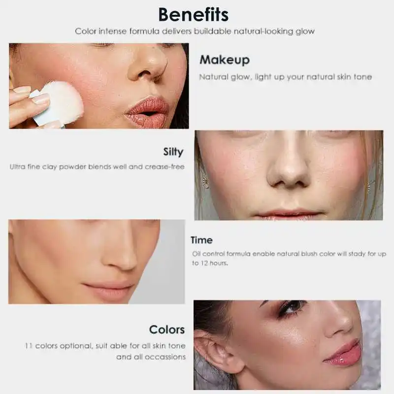 Корейские Румяна Персиковый Крем для макияжа палитра румяна контура щек