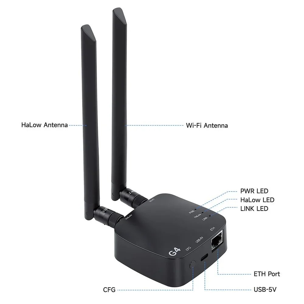 Модуль Wi-Fi HaLow-шлюза Elecrow ThinkNode G4 с поддержкой Wi-Fi HaLow + двухдиапазонного режима 2,4 ГГц, поддержка сетевых режимов APSTAMesh (art.: 3920dbcb3e263) - 3920dbcb3e263