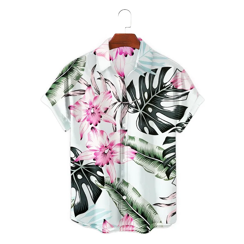 

2022 Men's Fashion Shirts New Ethnic Style Printed Loose Short Sleeve Tops Stand Collar Casual T-Shirts Shirts Men's Suits