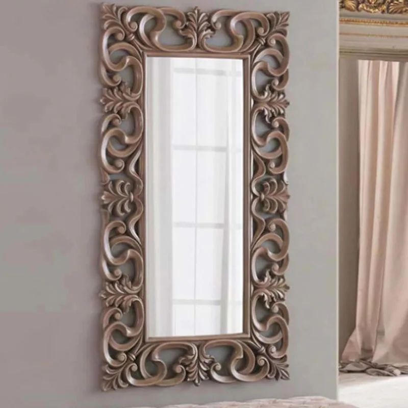 

Macrame Vintage Mirrors Living Room Rectangle Frame Full Body Bathroom Mirror Multi Funct Aesthetic Lustro Home Decor Items