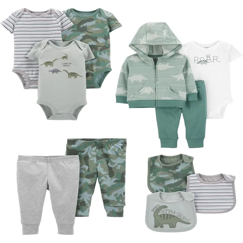 

Carter's Child of Mine Baby Boy Bodysuits, Pants, Bibs, & Cardigan Set, 11-piece, Preemie-24M