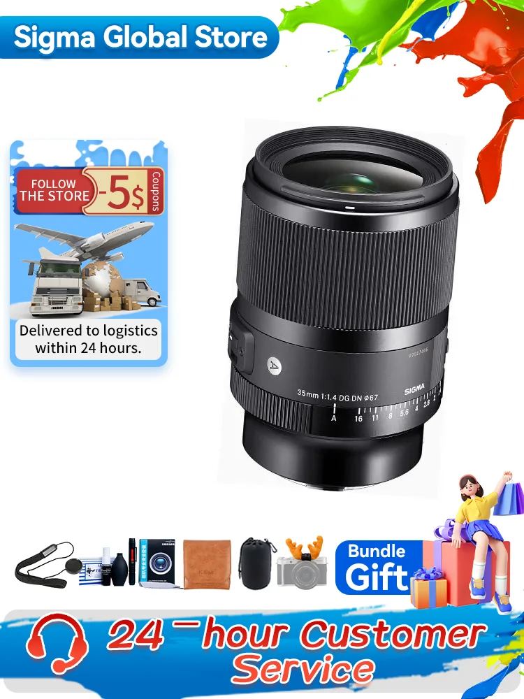 Sigma 35 мм F1.4 DG DN арт беззеркальный стандартный объектив для камеры Sony A7 III IV широкая