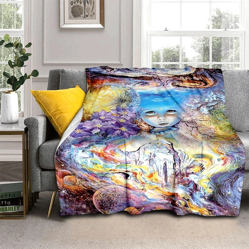 

Colorful Magical Fantasy Printed Modern Blanket Flannel Soft Sofa Bed Throwing Blankets Gedruckt Bettdecke Geschenk Abstract Art