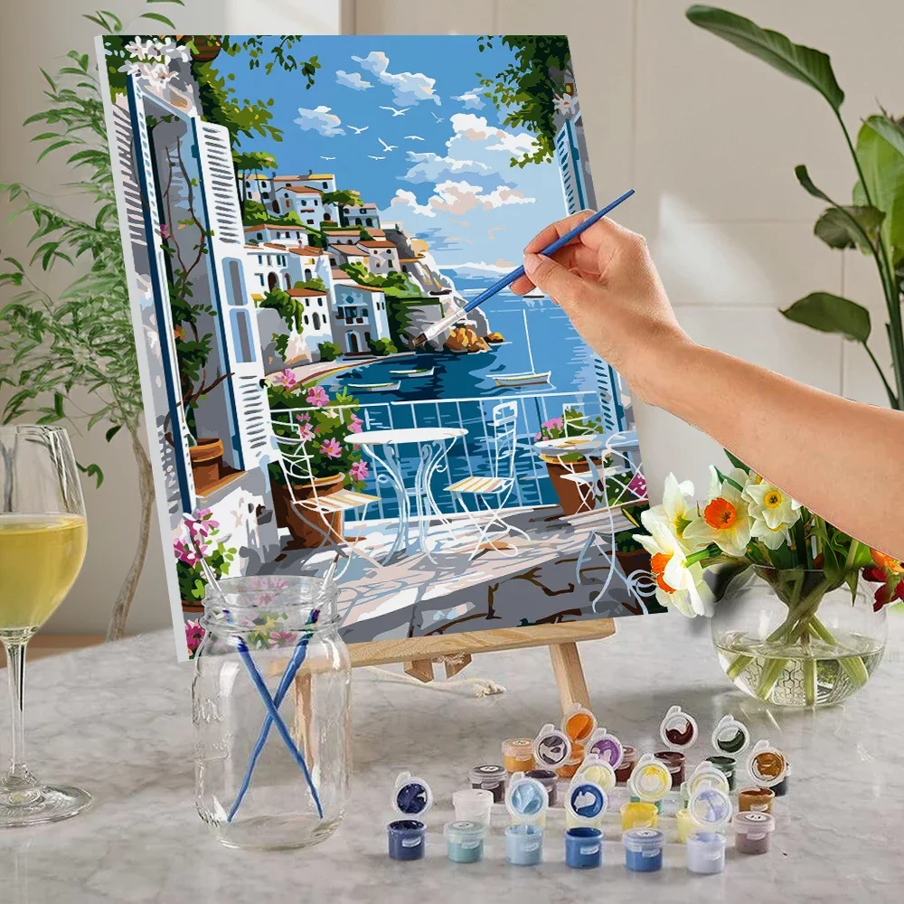 124108 Ручная роспись граффити своими руками островных пейзажей подарочный набор