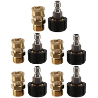 5x pressure washer adapter set m22 to 14 inch quick connect kit m22 14mm to 14 inch quick connect kit