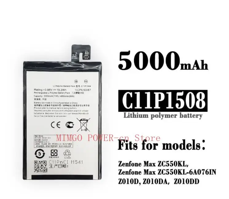 

For ASUS ZenFone Max 5000 Zc550kl Z010da/D Mobile Phone C11p1508 Battery