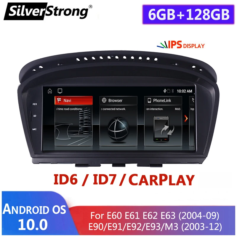 

CarPlay,E60 Android, автомобильный мультимедиа для BMW 5 серии, E60 E61 E63 E64 E90 E91 E92,525 530,CCC CIC,iDrive,720P камера Поддержка 128 ГБ