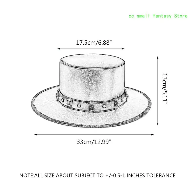R3MA стимпанк шляпа доктора чумы из искусственной кожи черная с плоским цилиндром