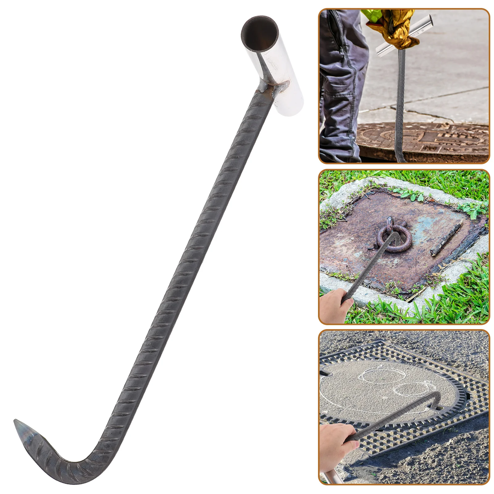 

Ceiling Hooks Steel Hook Roll-up Door Rolling Well Lid Handle Sturdy Roller Shutter Heavy-Duty