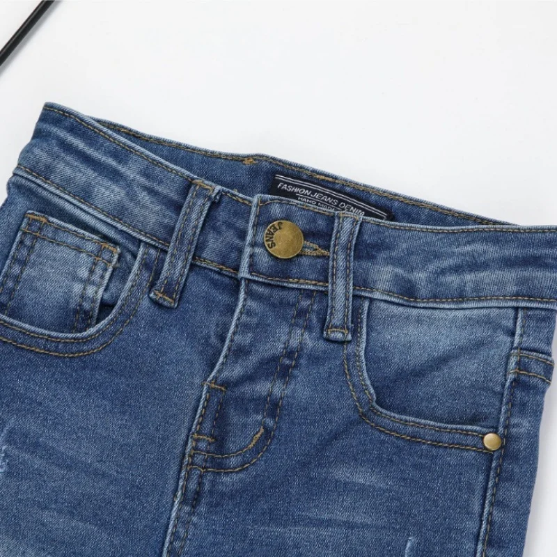 Spring and Autumn New Children's Wear Cowboy Medium Large Simple Versatile Pants Cross border Children