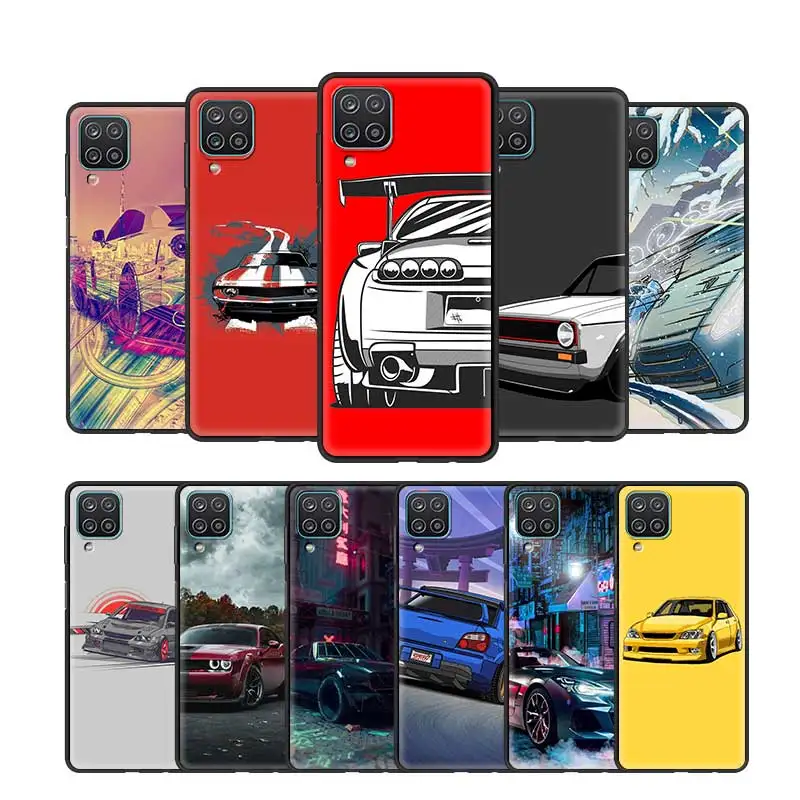 

Cover Case for Samsung A12 A51 A32 A50 A42 A21s A71 A52 A72 A52s A53 A73 5G Trend Coque Capa Thin Japan JDM Sports Car Comic