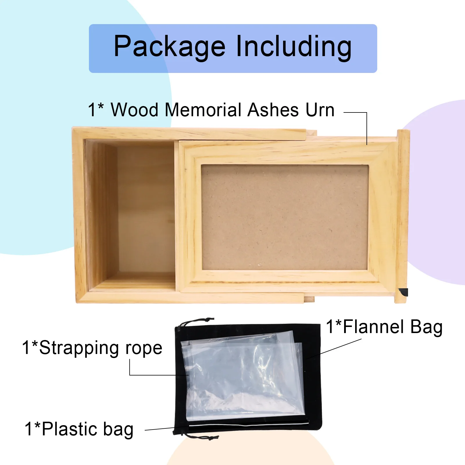 Деревянная мемориальная урна для домашних животных с фоторамкой