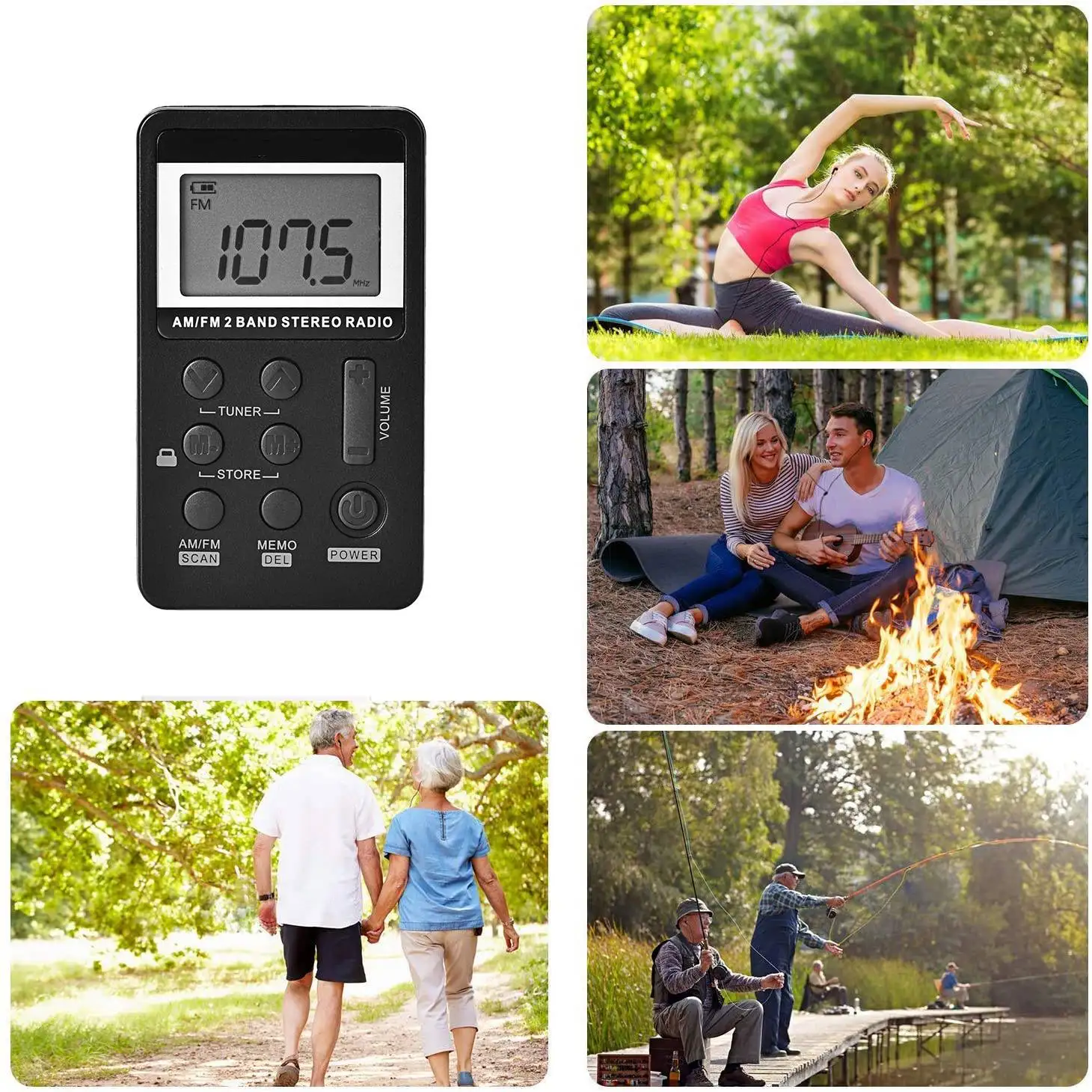 Индивидуальное цифровое AM FM-радио FM компактное транзисторное радио со