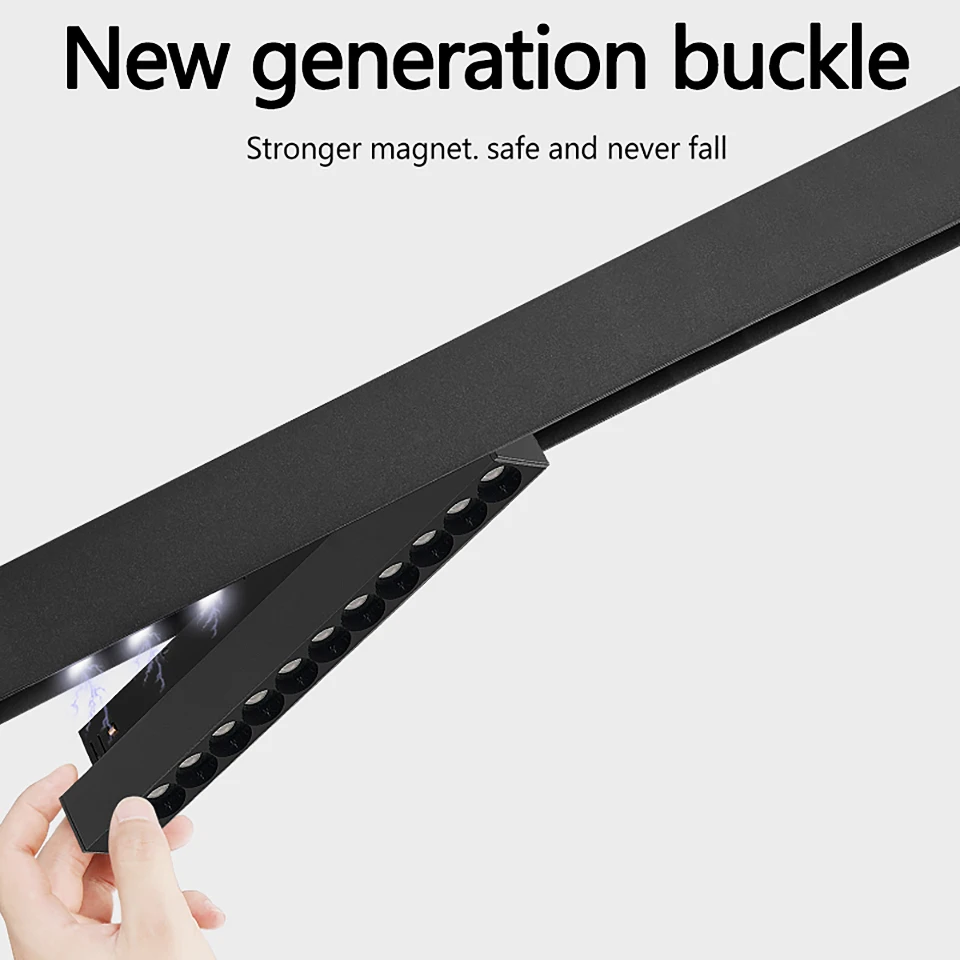 Светодиодный магнитный Трековый светильник Zigbee Tuya линейный фонарь Dali 48 В умный