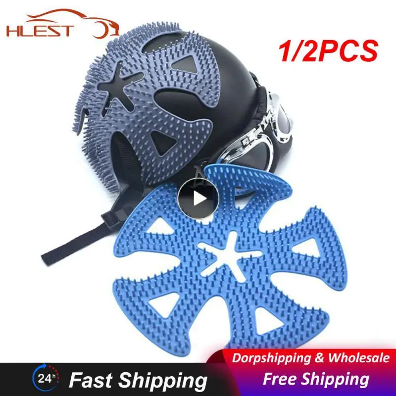 

1/2PCS Helmet Inner Pad Silicone Honeycomb Breathable Ventilation Insulation Mesh Pad Lining Helmet Pad Helmet Accessories