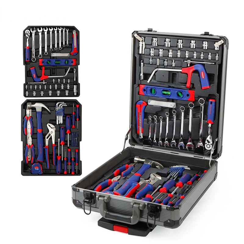 

2023 low price 111PC Trolley Case Tool Set Aluminum Box Set Home Tool Kits Canvas painting