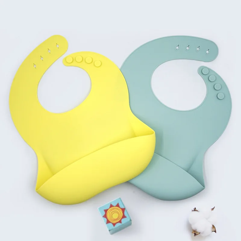 

Lunch Apron Toddler Silicone Bibs Baby Kids Girl Boys Waterproof Saliva Solid Feeding Bib Baby Silicone Bib Aprons Baby Stuff