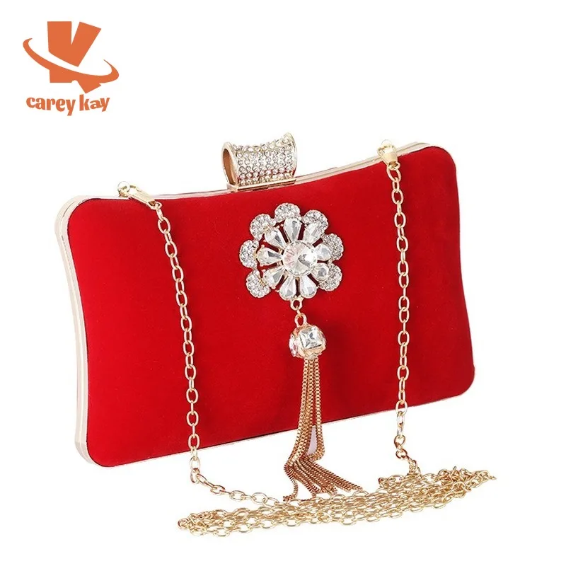 

CAREY KAY Women Rhinestones Diamonds Evening Bags Banquet Party Dress Handbags Purses Wedding Tassel Shoulder Crossbody Clutch