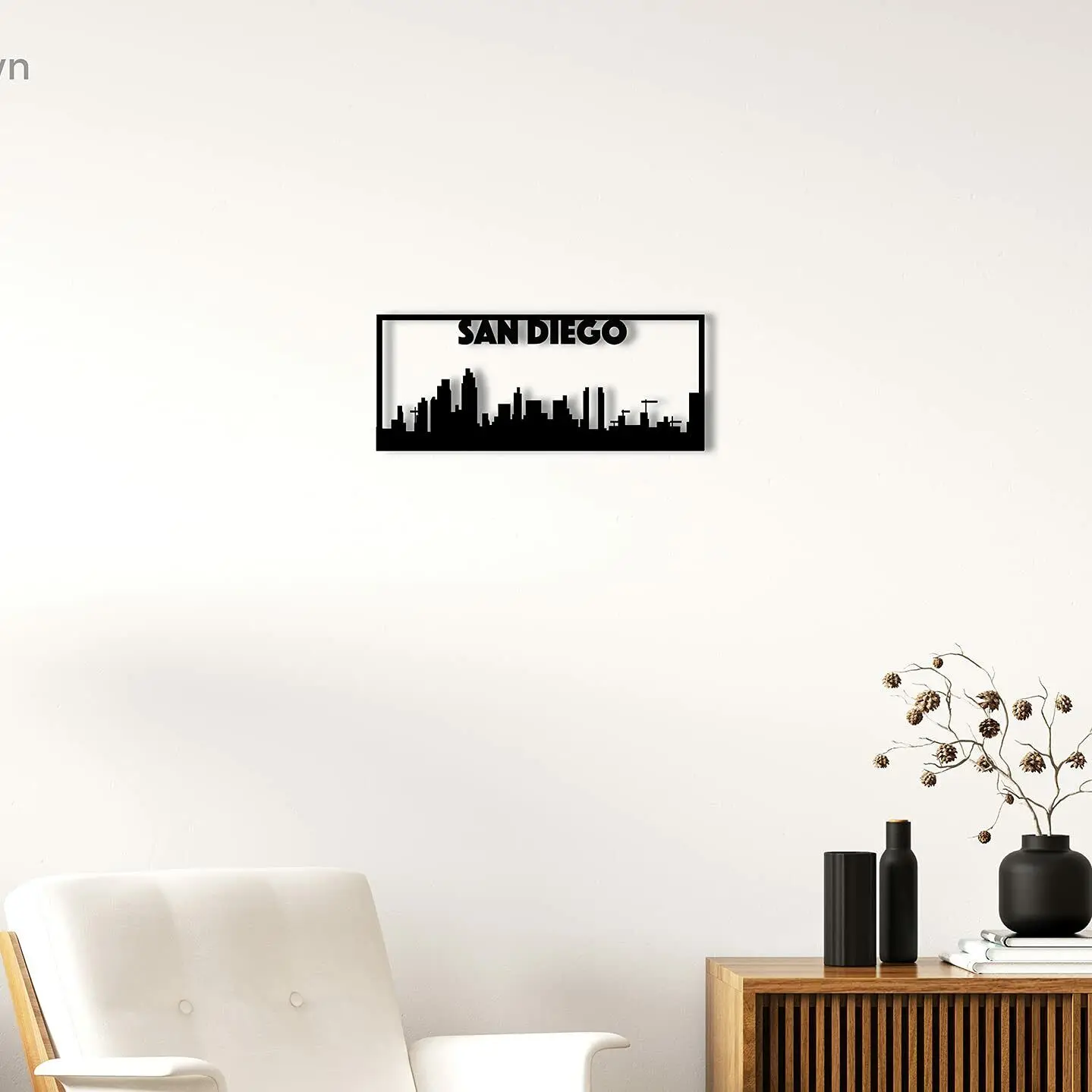 

San Diego City Skyline Landscape-Beautiful Home Decor Accent Metal Art Wall Sign Living Room/Home Decoration