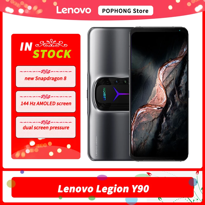 lenovo legion y90 5g gaming mobile phone 6 92 inch 144hz amoled snapdragon 8 gen 1 octa core 68w super charge android 12 nfc free global shipping