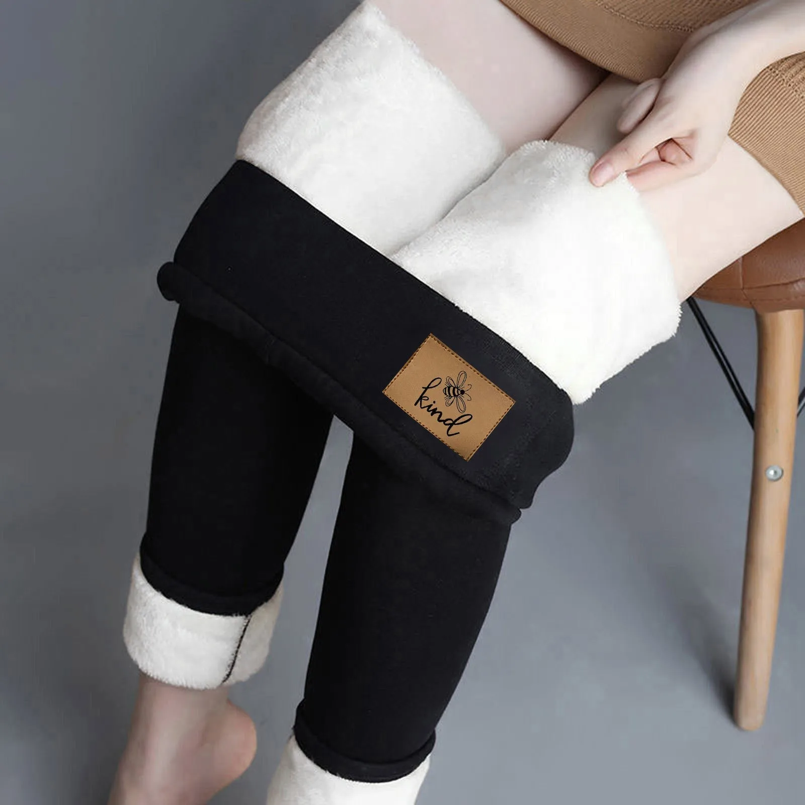

plus Size Clothes for Women Women Pattern Leather Label Winter Velvet Thickened Slim Fit Stretch Womens Silk Boxers Underwear