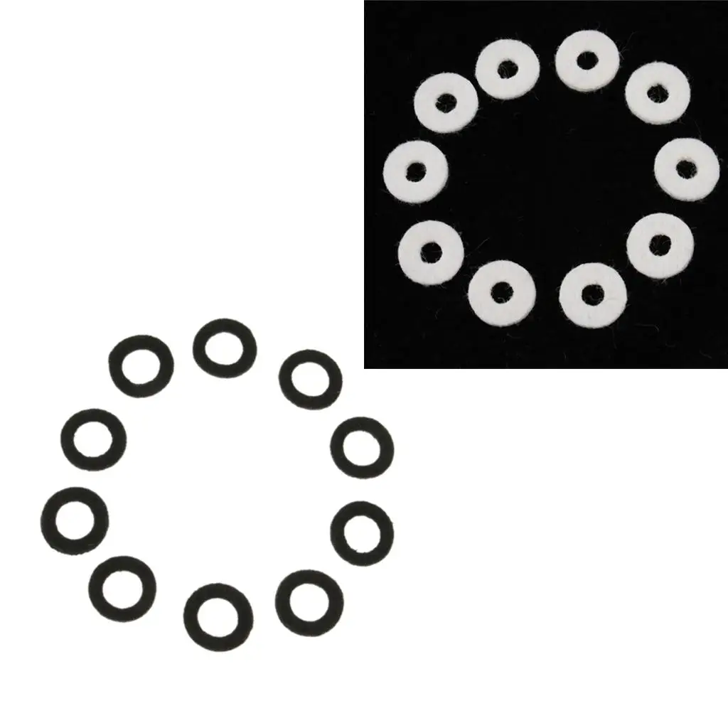 

Practical 20PCS Trumpet Felt Washers white Brass Instrument Parts for Trumpeter