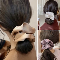 black beige coffee hair rope ponytail holder hair ties elastic rubber hair bands silky satin hair scrunchies hair accessories