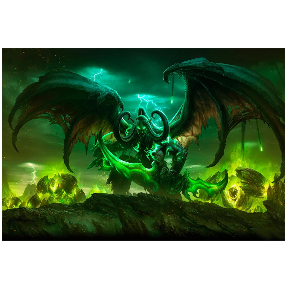 Набор для алмазной живописи Warcraft Legion Illidan 5d сделай сам полноразмерная и круглая