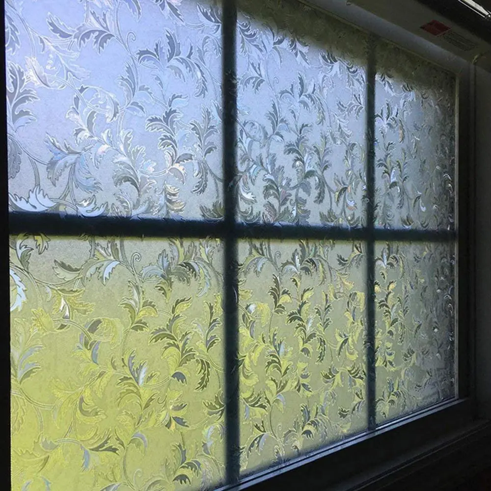 

Sticker Frosted Etched 3D Stained Paper Decorative Vinyls Privacy Film Glass Window Film Balcony Bathroom Window Decals