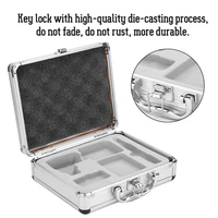 22 187 5 cm aluminium alloy tattoo carrying case large capacity storage organizer box with key lock tattoo gun box supply kit