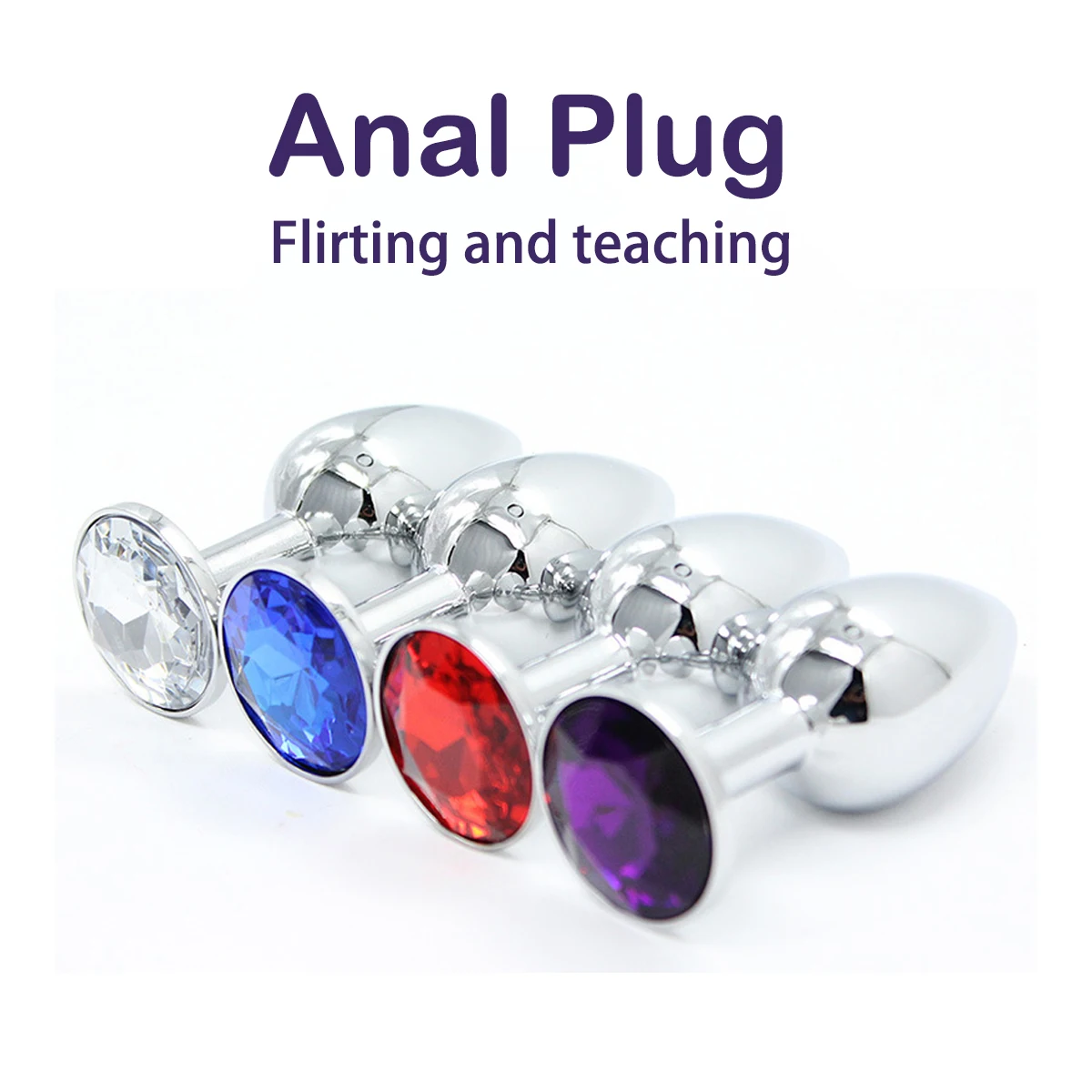 Анальная пробка 3 размера из нержавеющей стали, Кристальный расширитель ягодиц, съемный стимулятор, секс-игрушки, предстательные игры для взрослых