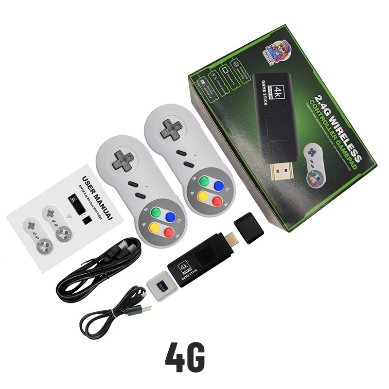 

Game U-box 64g Combo Tv Box Wireless Controller For Ps1/gba Hdmi-compatible Output Video Game Consoles Xbox Came Stick Gamepad