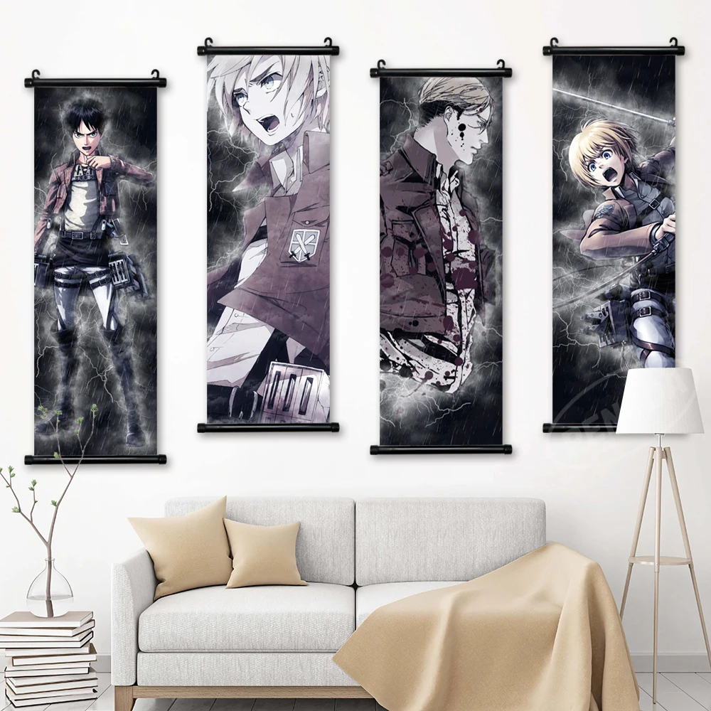 

Printed Pictures Attack On Titan Canvas ArminArlart Home Decoration Poster Scroll Hanging Painting Bedside Background Wall Art