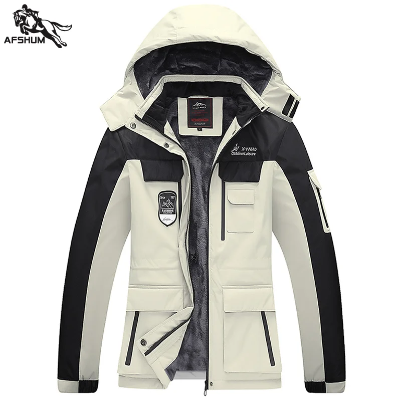 

Winter Jacket men parka 6XL 7XL 8XL jacket Mens Plus velvet thickening Hooded coats ski suit men's casual warm jackets coat 898