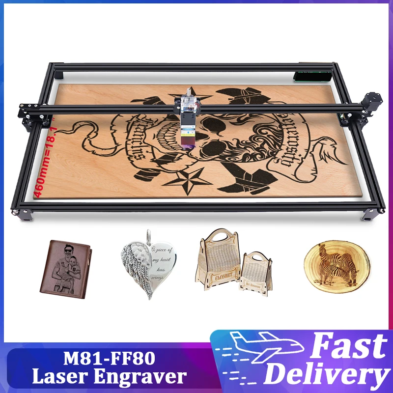 

Laser Engraver 46x81cm FAC Spot 10W Compression Ultra-thin 0.08mm Fixed-focus Desktop DIY Full-Metal Engraving Cutting Machine