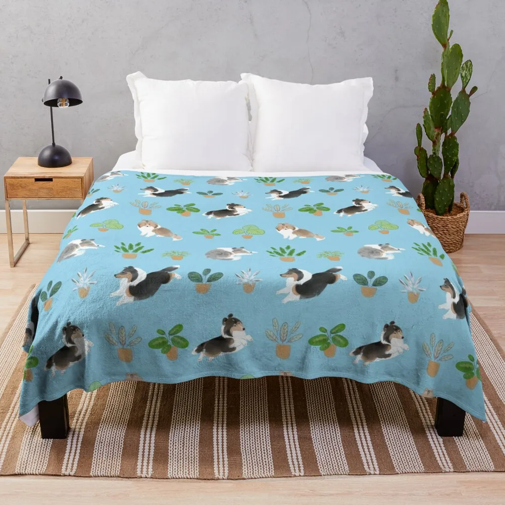 

Детское одеяло Shelties & Calathea on Blue