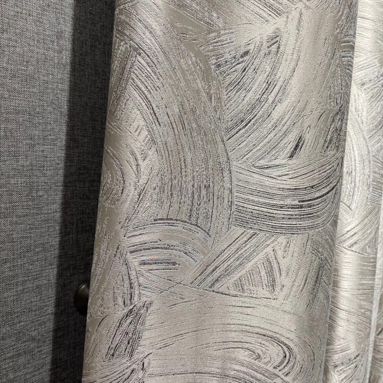 

Curtains for Living Dining Room Bedroom Simple Modern Luxury High Shading Finished Windows Door Kitchen Jacquard Grey Texture