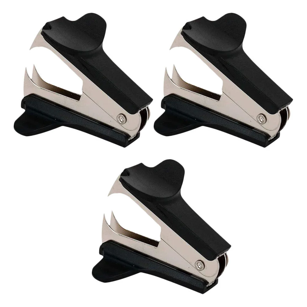 

3 Pcs Staple Small Staple Removers Removal Jaws Puller Remover Aluminum Alloy Office Staples Desktop