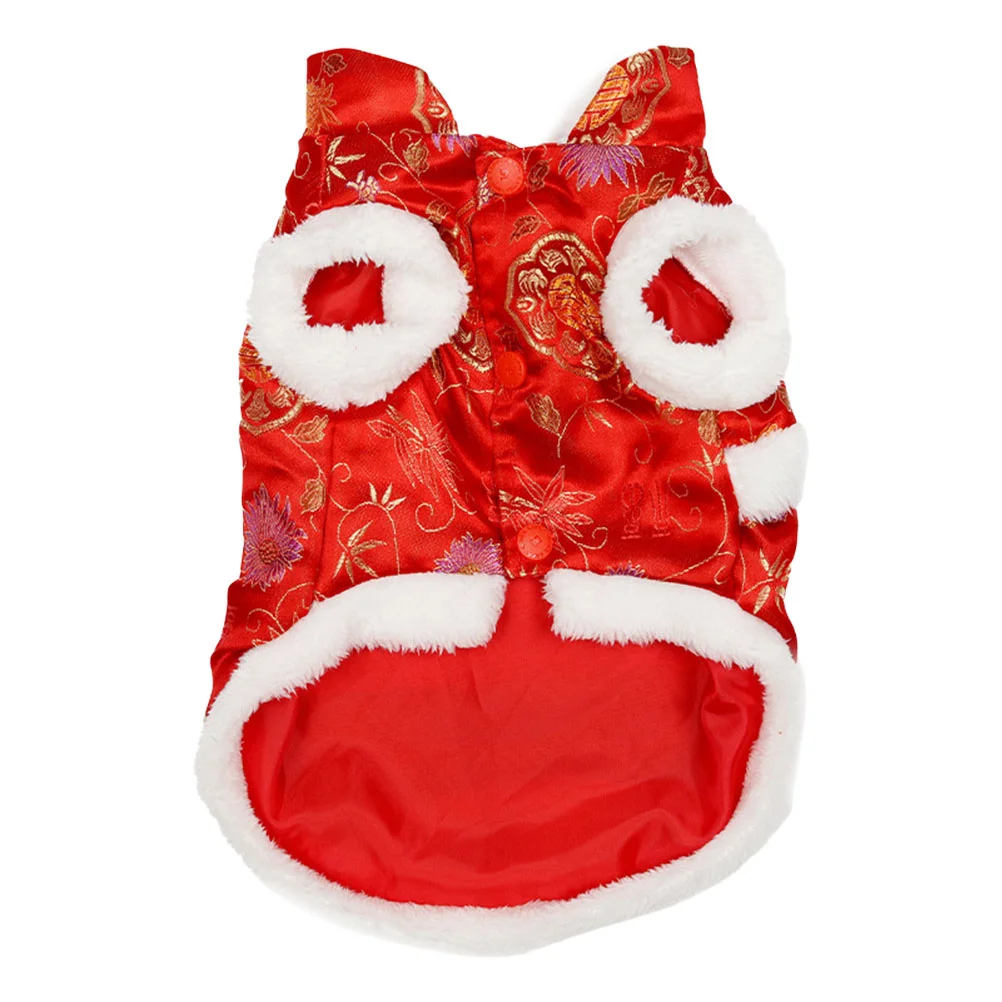 

Dog Clothes New Pet Year Cat Costume Winter Chinese Outfit Outfits Puppy Christmas Warm Cheongsam Cape Coats Coat Sweater