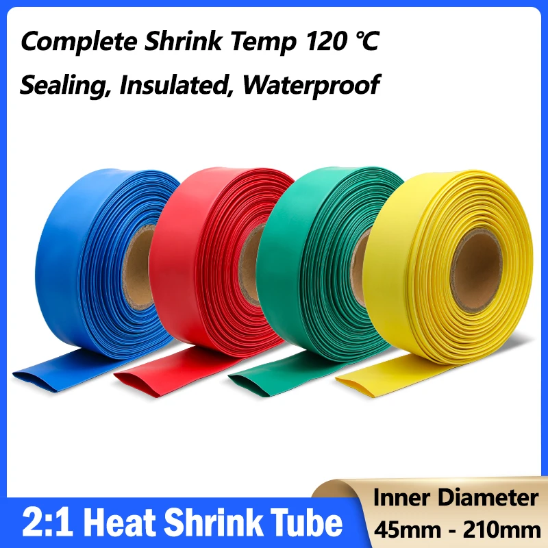 

Термоусадочная трубка 2:1, диаметр 45/50/60/70/80/90/100/120/150/180/210 мм, полиолефиновая термоусадочная муфта, ремонт проводов, защита кабеля