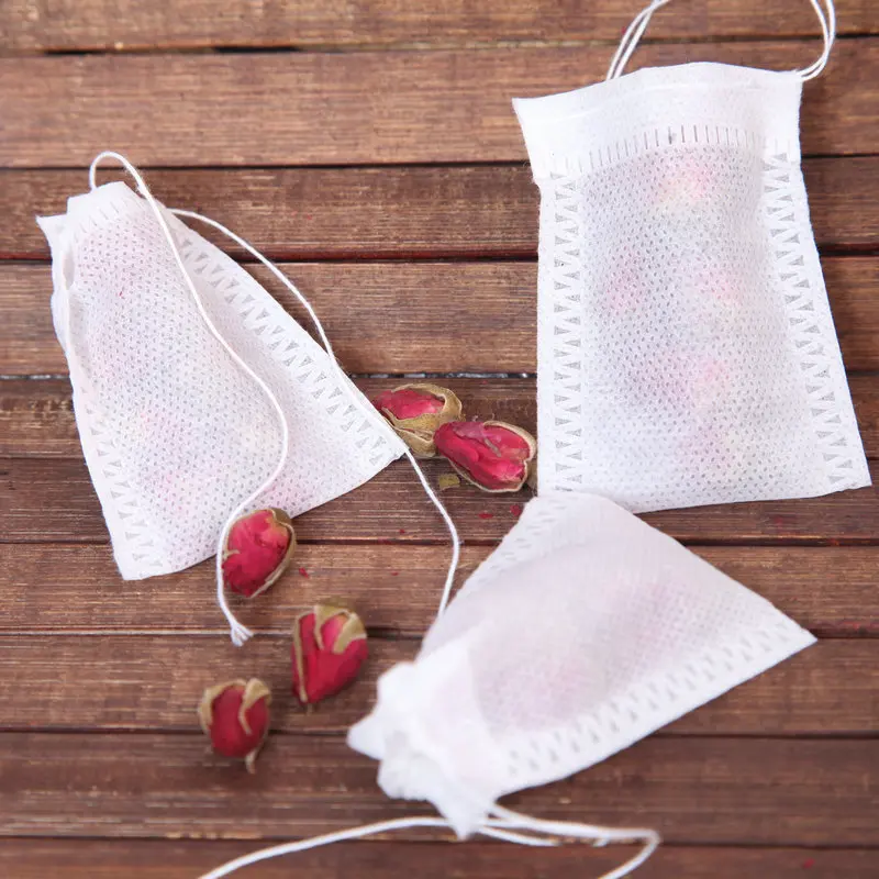 

100PCS Food Grade Empty Scented Tea Bags Infuser With String Heal Seal Filter Paper For Herb Loose Tea