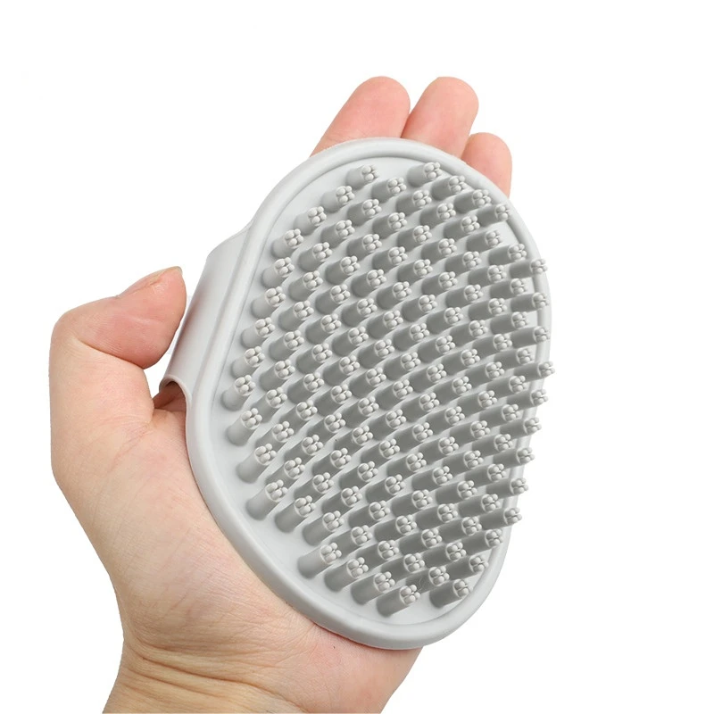 

Dog Grooming Brush,Pet Shampoo Bath Brush Soothing Massage Rubber Comb with Adjustable Ring Handle for Long Short Haired Dog Cat