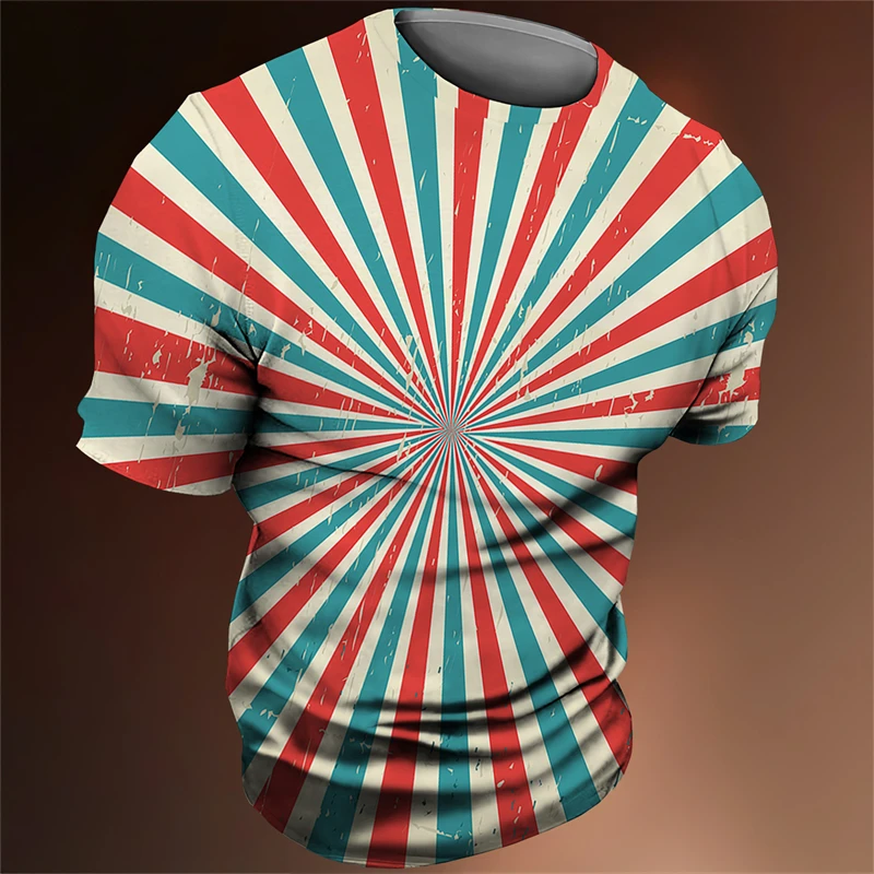 

Футболка мужская с винтажным принтом, уличная рубашка в полоску, топ с коротким рукавом в стиле оверсайз, повседневная одежда в стиле Харадзюку, лето